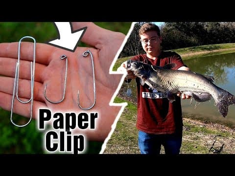 DIY Homemade Paper Clip fishing(Huge Catch)
