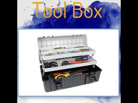 Bins &amp; Things Fishing Tackle Box with 3 Fold Out Multi-Tier Trays