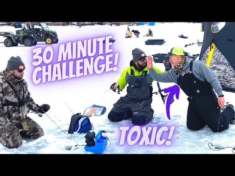 Mississippi River ICE Fishing Challenge | INSANE Clutch Catch! (ft. Wisconsin Wildman)