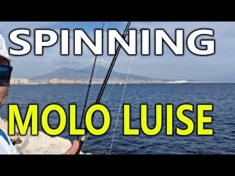 Pesca dalla scogliera al MOLO LUISE a NAPOLI. SPINNING in MARE