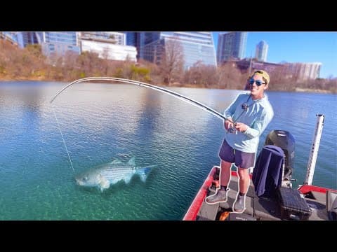 I Caught The Lady Bird Lake Monster! (Fishing Downtown Austin Texas)