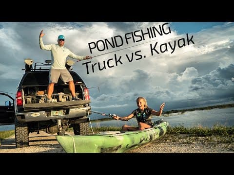 Truck vs. Kayak Bank Pond Fishing