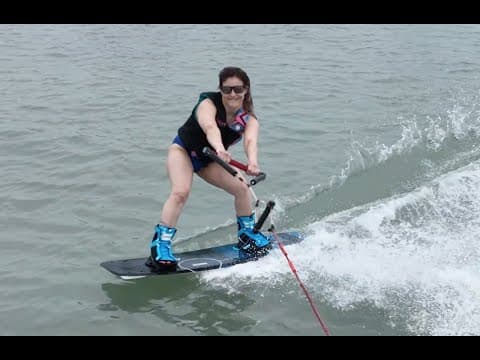 Boarding Behind A Jetski In South Padre Island TX. April 2 2022.