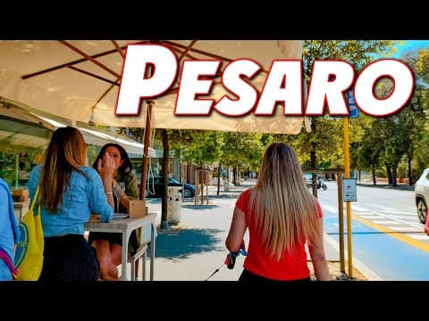 Calm Pesaro. Italy  - 4k Walking Tour around the City - Travel Guide. trends, moda #Italy