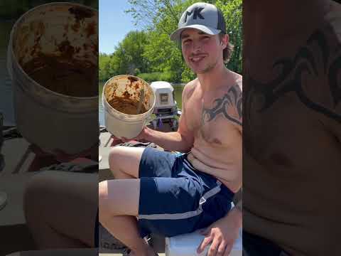 River fishing epic with the homemade stink bait!! #funny #fishing #diy