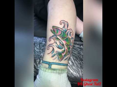 Rainbow trout tattoo