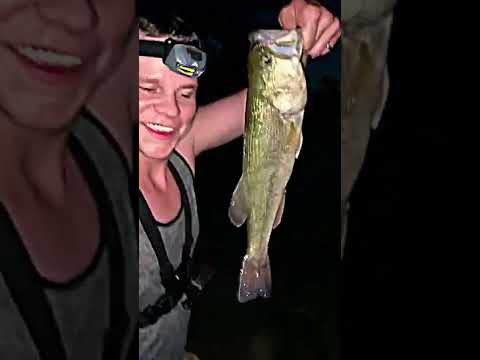 Midnight🌘🇨🇱 Texas Fish! Glow In the Dark Soft Bait!🐛 #shorts #fishing #bass #surprise  #river