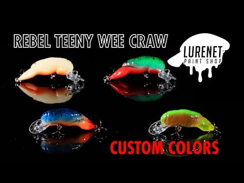 Rebel Teeny Wee Craw Custom Colors - Lurenet Paint Shop (Custom Painted Lures)