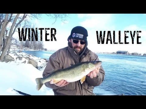 Winter Walleye Fishing from Shore