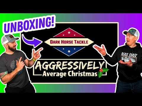 UNBOXING The Aggressively Average Christmas Box! AMAZING Custom Lures!