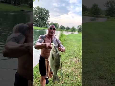 The Rock caught a HUGE FISH 😂 (via The Rock/IG) #shorts