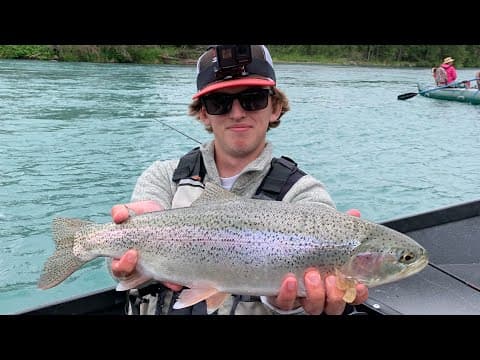 Big Rainbow Trout on the Kenai River Alaska