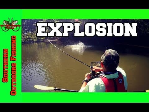 New River Smallmouth Kayak Fishing ~ Monster Muskie Topwater Explosion