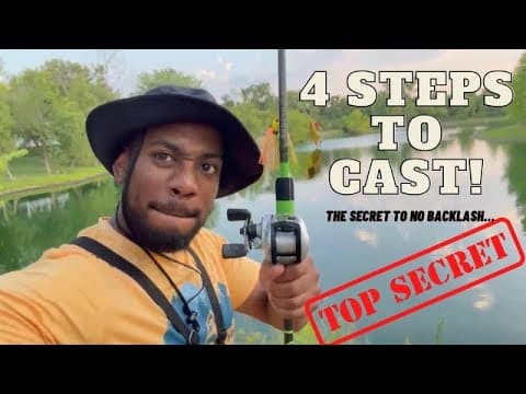 4 STEPS to CAST with NOOOO BACKLASH or BIRD NESTS!!!! (Beginner Bait-caster Tutorial Part 2)