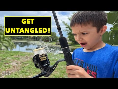 HOW TO UNTANGLE YOUR FISHING REEL   FOR KIDS AND BEGINNERS