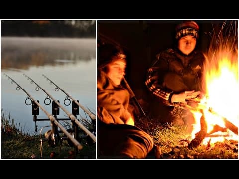autumn carp fishing in france , at etang de born