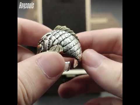 KOI FISH SILVER RING