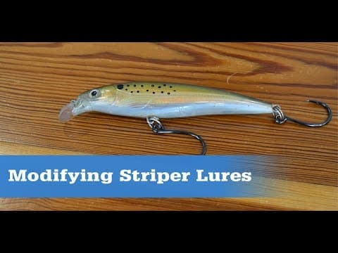Inline Single Hooks on Striper Plugs