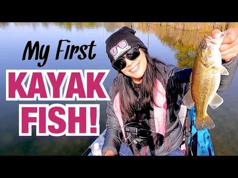STACY&#39;S FIRST KAYAK FISH! 🐟 - Breaking In My Hoodoo Impulse 120 While Bass Fishing on Lake Natoma