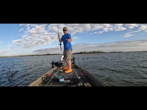 Junk fishing Lake Ellsworth in Elgin Oklahoma