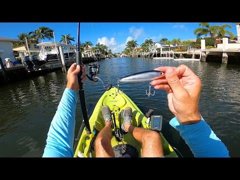 Dock Fishing Tiny Saltwater Canals - Fishing Boca Raton FL