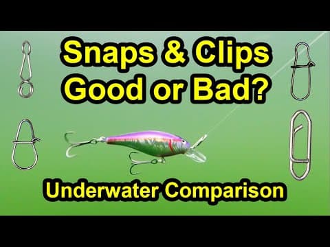 Fishing Snaps and Clips: Are They Good or Bad and Should You Use Them? (underwater lure test)