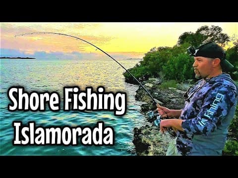 CRAZY FUN!! Shore Fishing the SPORT FISHING CAPITAL OF THE WORLD!! Islamorada Florida
