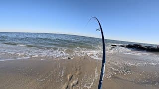 SAVAGE Striped Bass Fishing on NJ Beach!