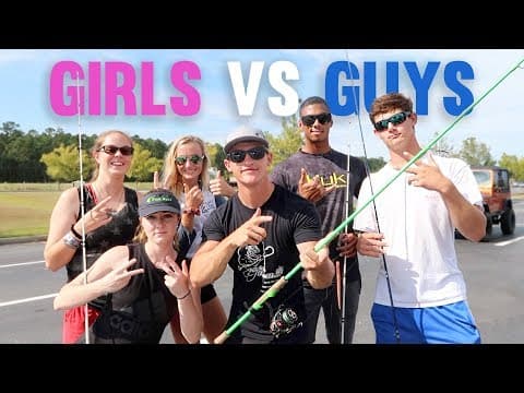 GIRLS vs GUYS Fishing CHALLENGE!!! Ep.1