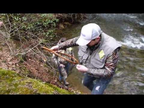 Josh Charmichael Reeling in a Trout - 2013 First Day Trout Camp