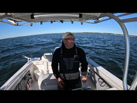 Striped Bass on the solo troll using umbrellas and mojo rigs. Plus a simple recipe that is amazing!!