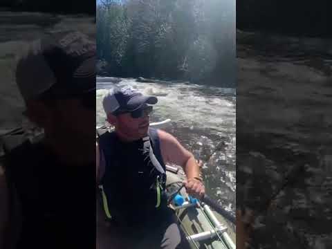 Clyde River fishing in the Watermaster Bruin!  Vermont whitewater! #fishing #vermont