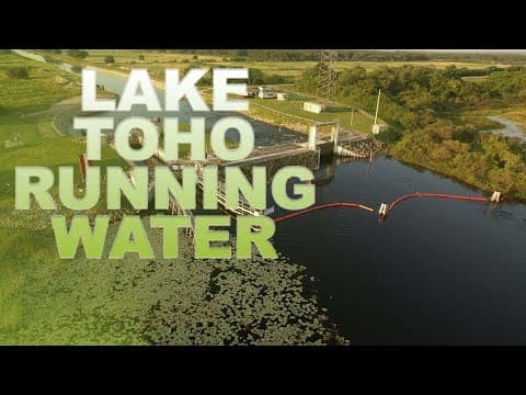 Fishing running water in lake Toho