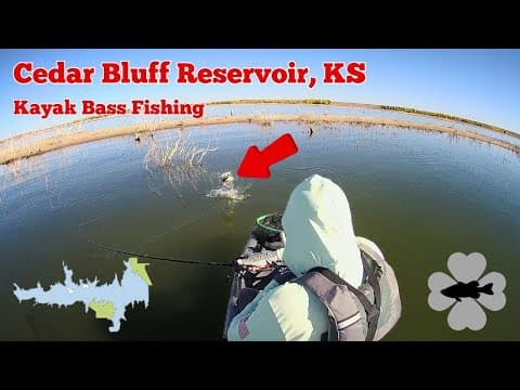 Kayak Fishing at Cedar Bluff Reservoir, KS