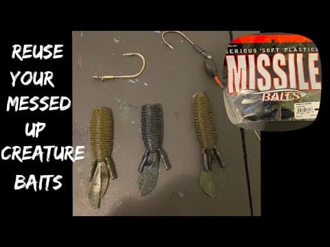 How to reuse missile baits baby D bomb after a few fish (creature bait hack) Save some money