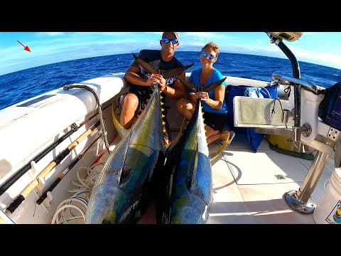 FOUR AHI!! Tuna Fishing in Hawaii | Catch and Cook Ahi Poke