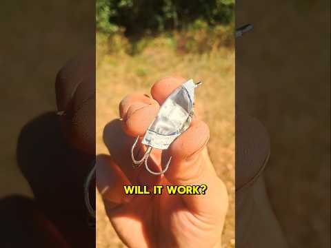 Making a Fishing Lure With Trash 🎣😂 #short #fishing #diy