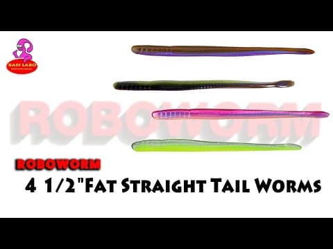 4.5” Fat Straight Tail Worms【ROBOWORM】Underwater Action Video　水中アクション映像