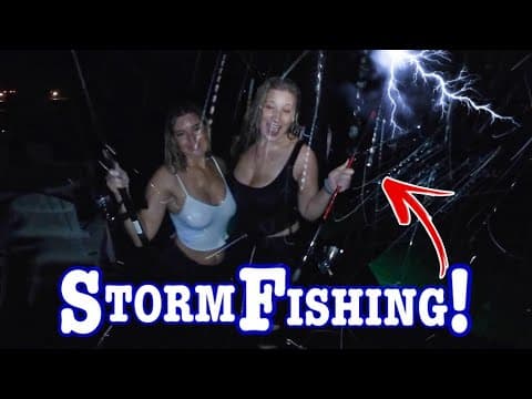 Fishing In a HURRICANE W/ CRAZY WINDS And Massive DOWNPOUR!!! (Storm Fishing!!)