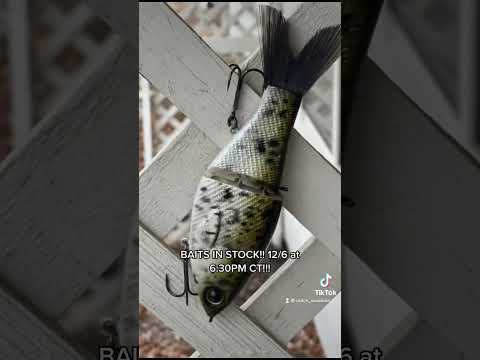 Baits in stock 12/6 at 6:30 PM CT! #bassfishing #swimbait #fishing #glidebait #swimbaitfishing