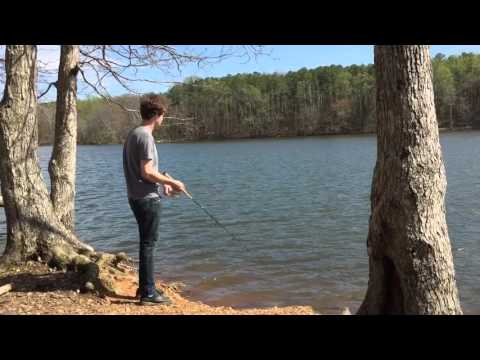 My husband, Stephen, fishing at Loch Raven Resevoir