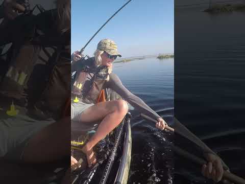ITS A GIANT!! the fish I’ll never forget! #fishing #girlswhofish #kayakfishing #bassfishing #fun