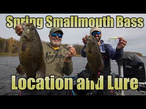 Smallmouth Bass Spring Location and Lure Preference