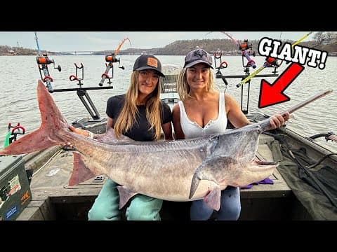 Fishing For A TRIPLE DIGIT FISH of a LIFETIME IN A DEEP RIVER!!! (Searching for Giants!!)