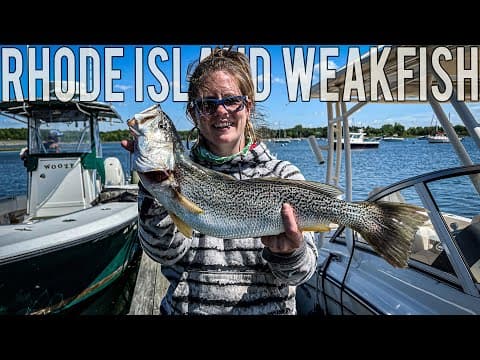 Fishing For Weakfish with Homemade Lures and Tagging a Striped Bass in RI