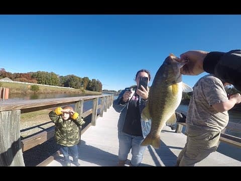 BANK fishing for Big Spotted bass on Lake Norman