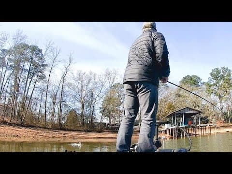 bass fishing logan martin for tagged fish mid March 2021