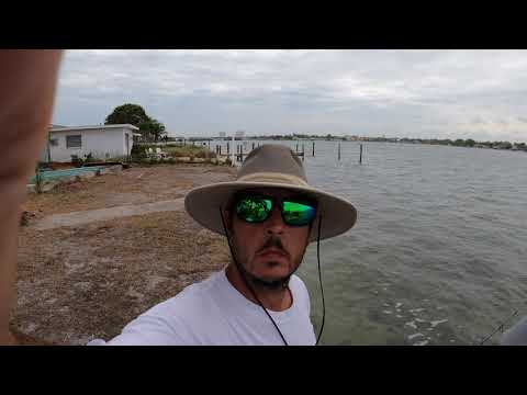 Pasadena,FL🏝 fishing snook running the sea🌊 wall😎