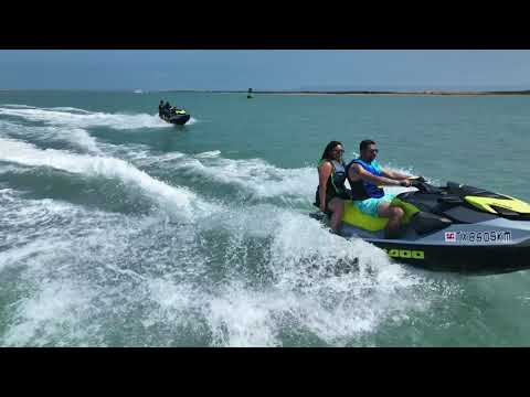 Jetskis At The Jetties In South Padre Island Texas,  Bayside. April 3, 2022.