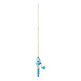 Shakespeare Wild Kratts 2’6” Beginner Spinning Reel and Fishing Rod Combo, 1-Piece Kids Fishing Combo, Solid Fiberglass Rod Blank Construction, Comfortable Gel-Tech Handle
